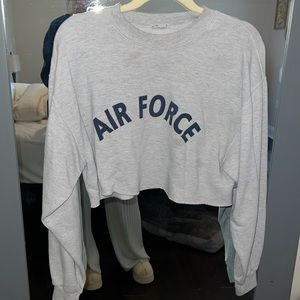Air Force Cropped Crewneck - Size Medium